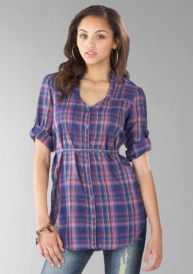 Belle du Jour Plaid Tunic