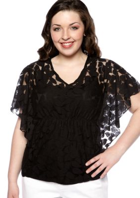 Belle De Jour Plus Size Floral Lace 2fer