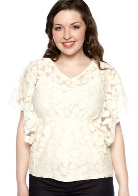 Belle De Jour Plus Size Floral Lace 2fer