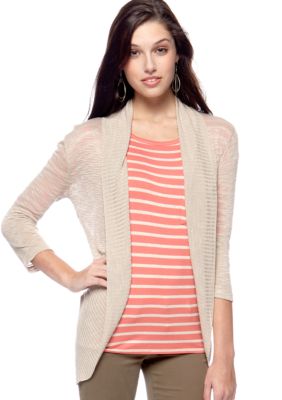 Say What? Slub Open Cardigan