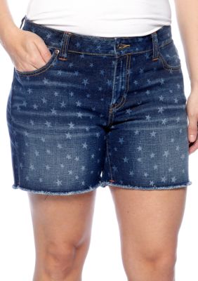 Lucky Brand Plus Size Printed Denim Short