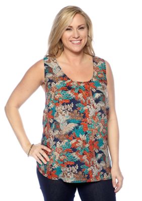 Lucky Brand Plus Size Jungle Print Tank Top