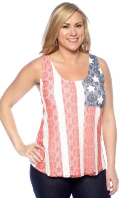 Lucky Brand Plus Size Lace Tank