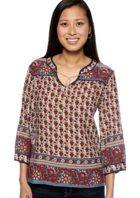 Lucky Brand Betton Peasant Top