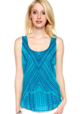 Lucky Brand Presley Embroidered Tank Top