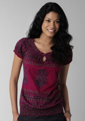 Lucky Brand Printed Smocked Top