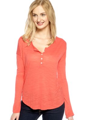 Lucky Brand Carla Lace Shoulder Henley