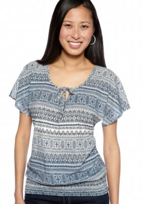 Lucky Brand Mayan Ombre Georgina Top