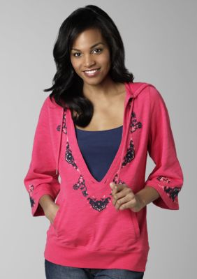 Lucky Brand Embroidered Hoodie