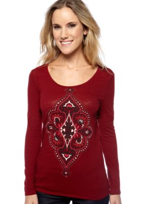 Lucky Brand Long Sleeve Medallion Tee