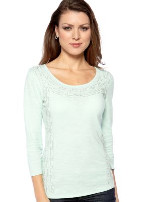 Lucky Brand Deco Bordered Tee