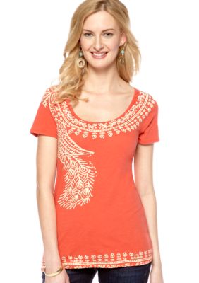 Lucky Brand Indian Peacock Tee