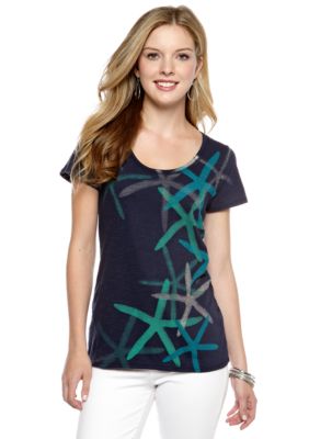 Lucky Brand Gemina Starfish Printed Tee