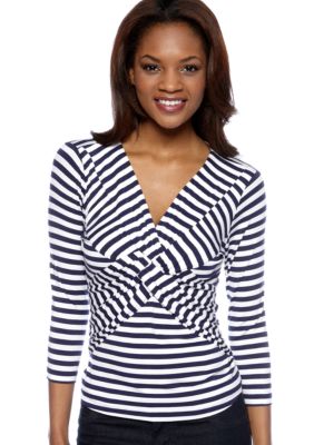 Cable and Gauge Criss-Cross Knit Top