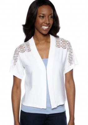 Cable and Gauge Crochet Sleeve Cardigan
