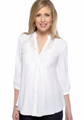 Spense Crochet Front Shirt