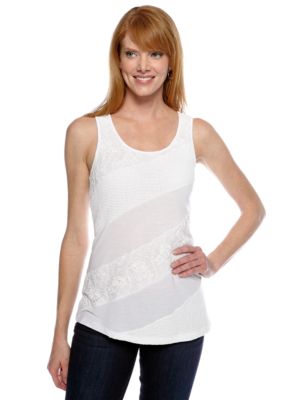Spense Sleeveless Lace Detail Tank