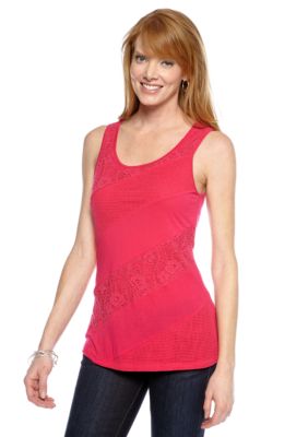 Spense Sleeveless Lace Detail Tank