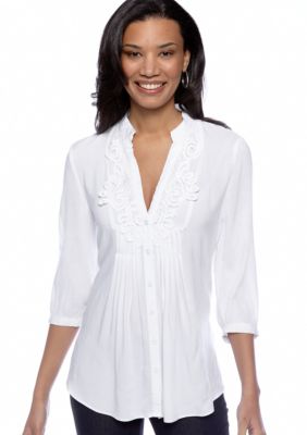Spense Crochet Neck Blouse