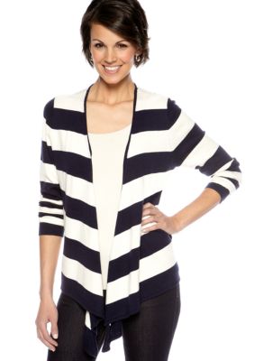 Grace Elements Stripe Open Cardigan