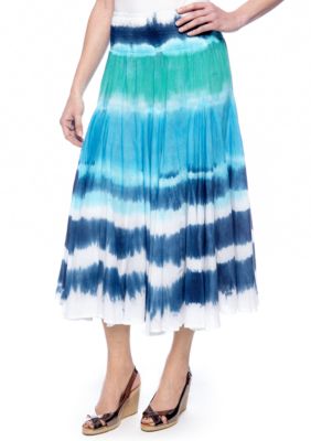 Grace Elements Striped Tie-Dye Skirt