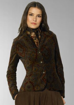 Lauren Ralph Lauren Ancroft Paisley Velvet Jacket - Belk.co from belk.com