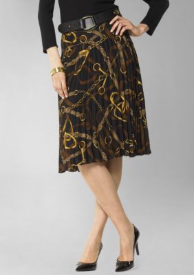 Lauren by Ralph Lauren Darlene Silk Equestrian Skirt