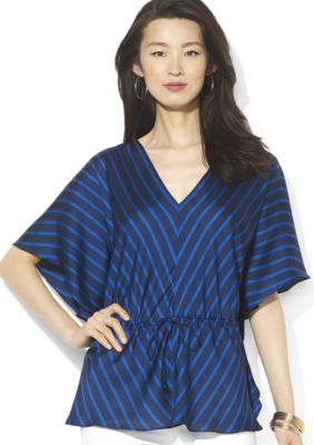 Lauren Ralph Lauren Kimono-Sleeved Striped Blouse