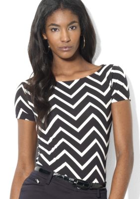 Lauren Ralph Lauren Short-Sleeved Boatneck Top