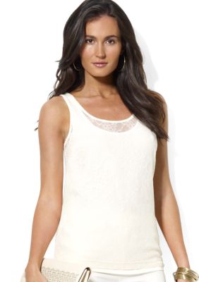 Lauren Ralph Lauren Double-Layered Lace Tank