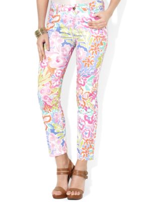 Lauren Ralph Lauren Stretch-Cotton Floral-Print Pant