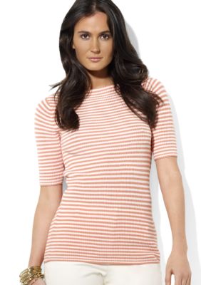 Lauren Ralph Lauren Striped Knit Bateau-Neck Top