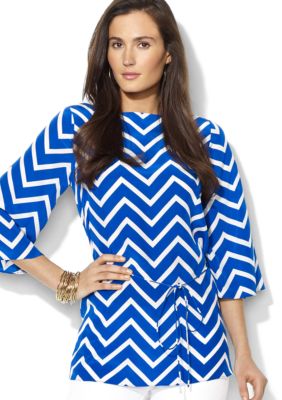 Lauren Ralph Lauren Chevron Silk Tunic