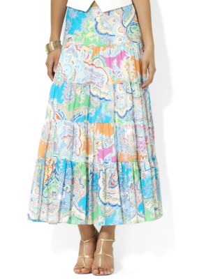 Lauren Ralph Lauren Tiered Maxi Skirt 