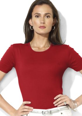 Lauren Ralph Lauren Petite Cotton Crewneck Tee
