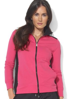 Lauren Ralph Lauren Petite Color-Blocked Mockneck Jacket 