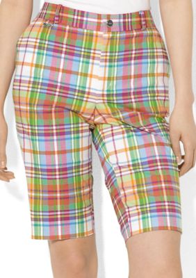 Lauren Ralph Lauren Petite Slim-Fit Plaid Bermuda Short