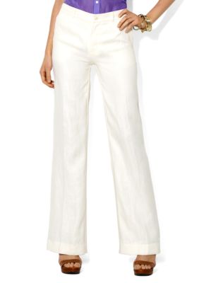 Lauren Ralph Lauren Petite Linen Wide-Leg Pant 