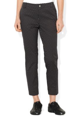 Lauren Ralph Lauren Petite Polka-Dot Cotton Crop Pant