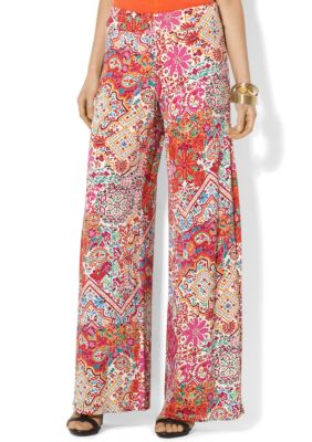 Lauren Ralph Lauren Petite Wide-Leg Paisley Pant