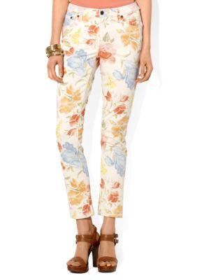 Lauren Ralph Lauren Petite Floral Straight-Leg Ankle Jean