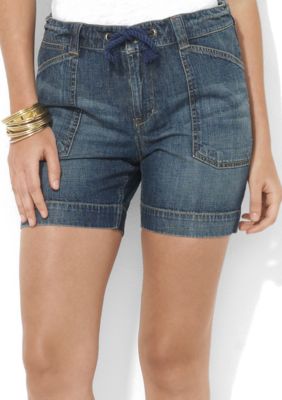 Lauren Ralph Lauren Petite Drawcord Denim Short