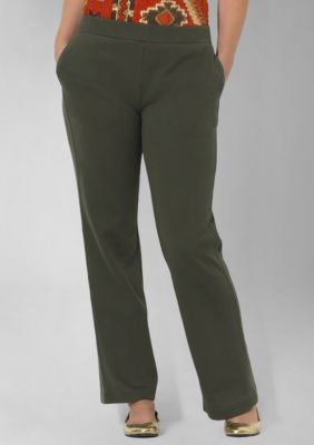 Lauren by Ralph Lauren Plus Size Gracie Cotton Ribbed Pant