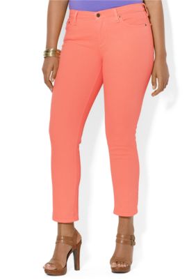 Lauren Ralph Lauren Plus Size Slimming Modern Straight Ankle Jean