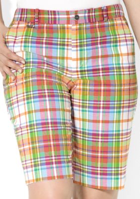 Lauren Ralph Lauren Plus Size Slim-Fit Plaid Bermuda Short