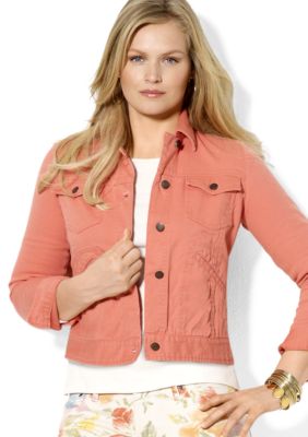 Lauren Ralph Lauren Plus Size Buttoned Jean Jacket