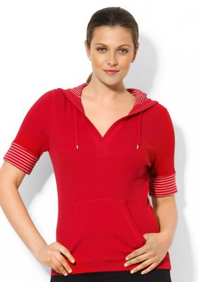 Lauren Ralph Lauren Plus Size Waffle-Knit Cotton Hoodie