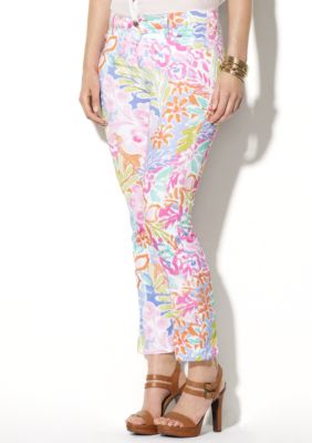 Lauren Ralph Lauren Plus Size Stretch-Cotton Floral-Print Pant