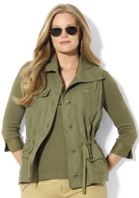 Lauren Ralph Lauren Plus Size Drawcord Linen Vest