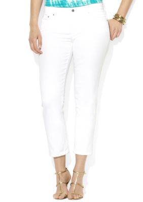 Lauren Ralph Lauren Plus Size Slimming Cropped Straight Jean